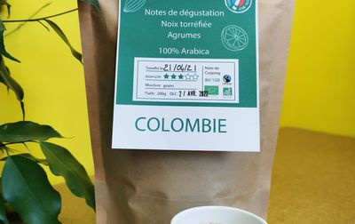 Café Colombie OOKA bio en grain Les Paniers Davoine