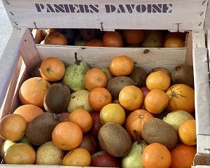 Corbeille de fruits bio