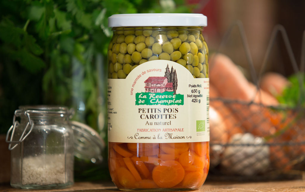 Petit pois carotte bio : des bocaux bio de légumes cuisinés à l'épicerie