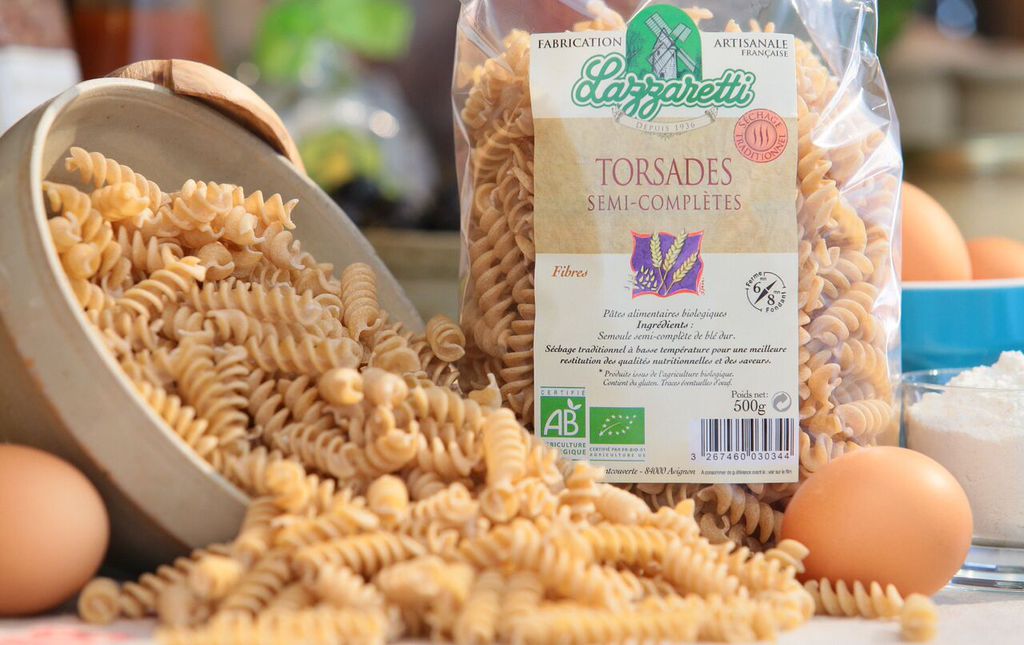 Pâtes bio torsade semi complète