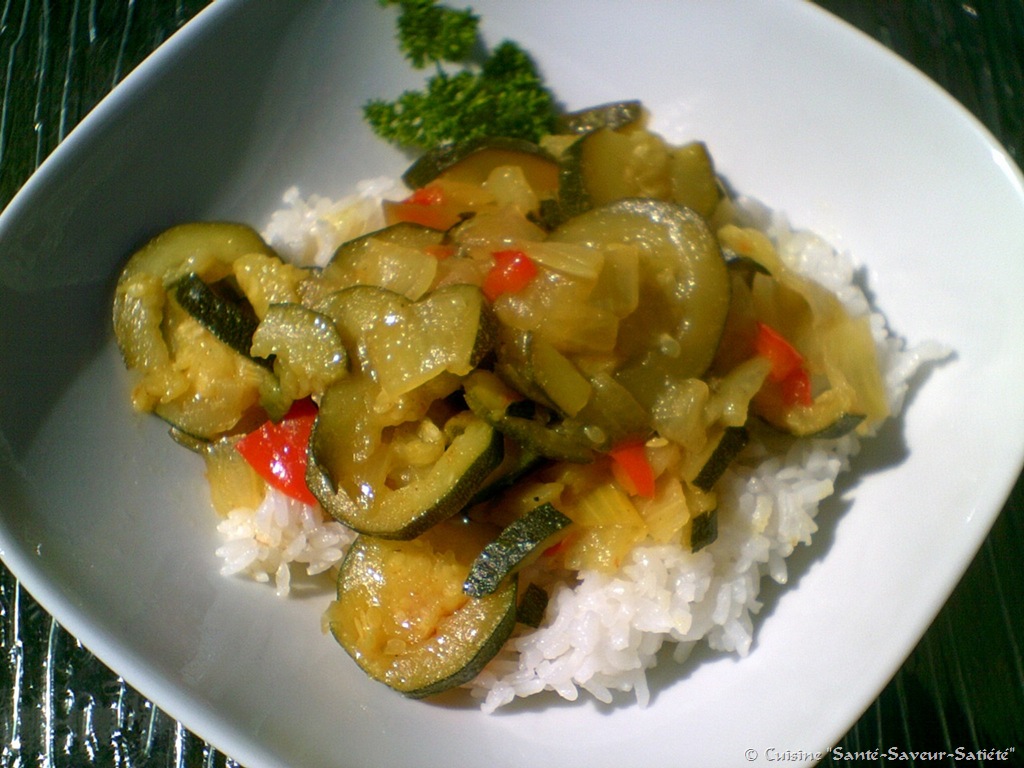 Curry de courgettes au miel et gingembre