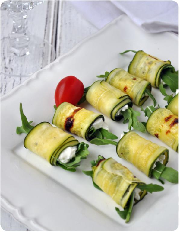 recette bio antipasti courgette & ricotta