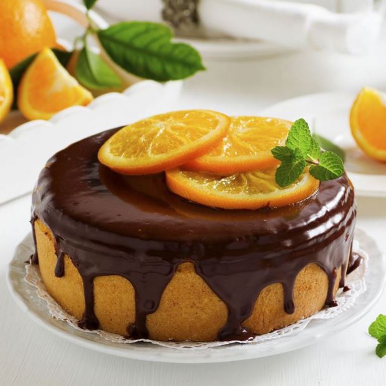 recette gâteau à l'orange nappé chocolat bio