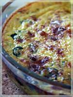 Gratin de blette au curry sur lit de jambon