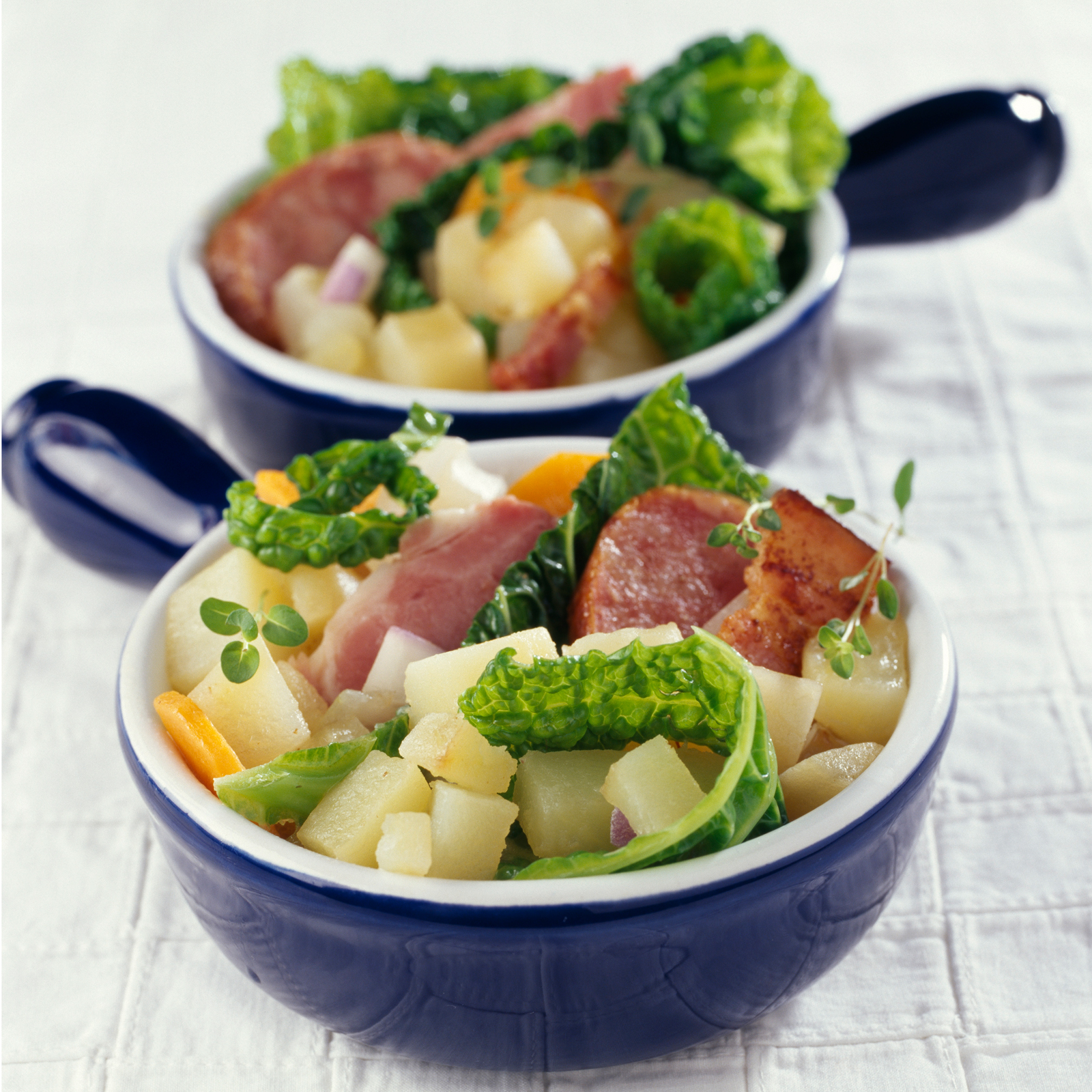 Potée de chouvert, pommes de terre et roquefort