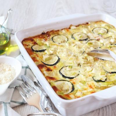 Gratin tomate, pomme de terre, courgette