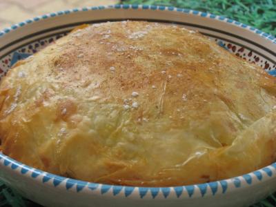 Pastilla saumon épinard amandes