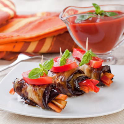 Roulades d'aubergine