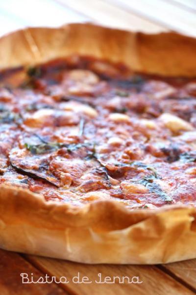 recette bio tarte aux aubergines et parmesan