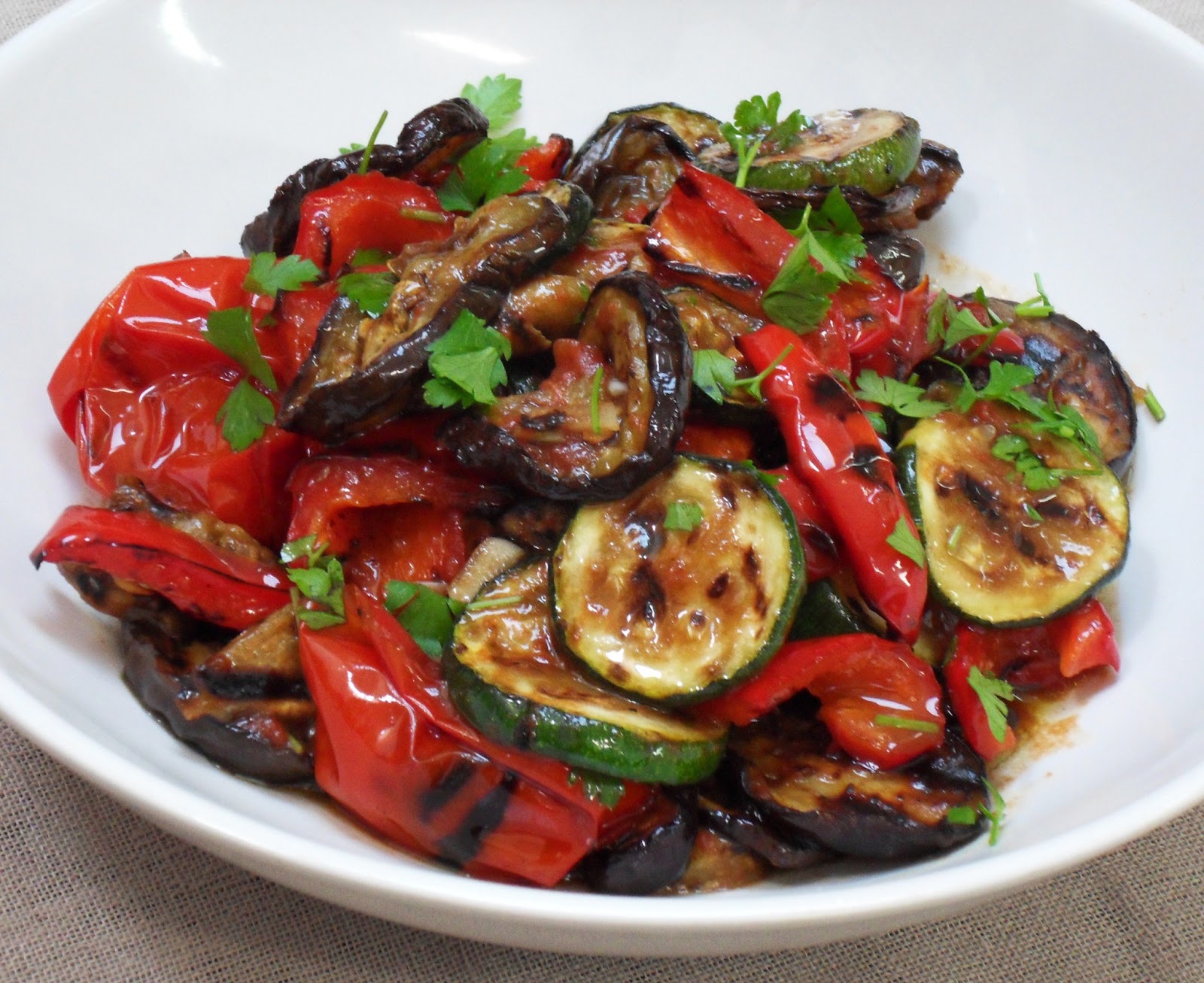 Salade Libanaise de courgettes et d'aubergines